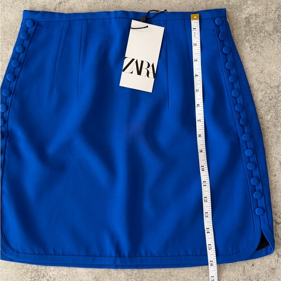 Zara Buttoned Satin Effect Mini Skirt NWT - Picture 11 of 11